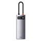 USB-хаб (концентратор) Baseus Metal Gleam Series 5-in-1 30Hz Version (Type-C to USB3.0*3, 4K HDMI, Type-C) - изображение 1