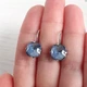 Сережки Hand Made с серо-голубыми кристаллами Swarovski - изображение 3