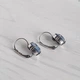 Сережки Hand Made с серо-голубыми кристаллами Swarovski - изображение 4