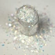 Прозрачный голограммный крупный глиттер Lecente Crushed Ice Random Glitter Shapes (3,5 г) - изображение 2