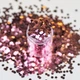 Розовые зеркальные крупные Пайетки Lecente Funky Town Disco Balls Glitter Shapes (8г) - изображение 2