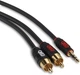 Межблочный Аналоговый Кабель QED Profile J2P 2xRCA-3.5mm 1m (QE2717) - изображение 2