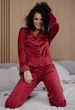 Пижамная шелковая блуза Felena Burgundy 757 48(XL) Красный - изображение 1