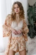 Комплект халат, топ, шорти Silence 135 Peach flower print 46(L) Принт - зображення 1