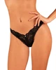 Мереживні стрінги Obsessive Donna Dream thong XL/2XL Black, низька посадка - изображение 1
