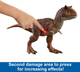 Figurka Mattel Jurassic World Epic Attack Battle Gryzący Karnozaur 25 cm (194735137725) - obraz 3