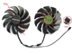 Вентилятор для видеокарты Gigabyte GTX 1050 Ti 1060 1070 Ti RX 470 480 570 580 Everflow 87 мм 4-pin T129215SU (PLD09210S12HH GA91S2H) комплект 2 шт (№131.061) - изображение 3