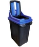 Бак для сортування сміття Planet Re-Cycler 50 л Чорно-синій (12187) - зображення 6