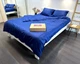 Постельное белье LARA сатин-страйп LUX dark blue d13211е180 с простынью на резинке 180х200х25 евро - изображение 4