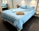 Постельное белье LARA сатин-страйп LUX light blue d13209р полуторный - изображение 5