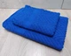 Набор турецких махровых полотенец Zeron 50х90+70х140 Zigzag Bordur Blue - изображение 2