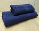 Набор турецких махровых полотенец Zeron 50х90+70х140 Zigzag Bordur Dark Blue - изображение 3