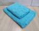 Набор турецких махровых полотенец Zeron 50х90+70х140 Yaprak Blue - изображение 2