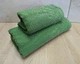 Набор турецких махровых полотенец Zeron 50х90+70х140 Damask 2 Yesil - изображение 3