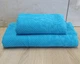 Набор турецких махровых полотенец Zeron 50х90+70х140 Damask 2 Blue - изображение 1