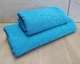 Набор турецких махровых полотенец Zeron 50х90+70х140 Damask 2 Blue - изображение 3