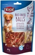 Промо набор лакомств Trixie PREMIO Rice Duck Balls для собак 80 г 1 шт + PREMIO Duckies для собак 100 г 1 шт + PREMIO Duckinos для собак с уткой 80 г 1 шт (2700000031117) - изображение 2