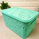 Зелений ажурний кошик для зберігання з кришкою 7.5л - зображення 6
