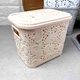 Высокая бежевая корзинка с крышкой 3.5л Харьков Ажур - изображение 2