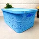 Великий ажурний контейнер для речей 10л. Блакитний Efe plastics - зображення 2