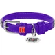 Ошейник для животных WAUDOG Glamour с QR-паспортом "Стразы" XS Ш 12 мм фиолетовый (33089) - изображение 1