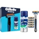 Набір косметики Gillette Бритва Sensor3 + 5 змінних лез + Гель для гоління Series 75 мл (8700216085243) - зображення 1