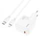 Зарядне мережеве Hoco C112A 1хType-C (PD30W) + кабель Type-C to Lightning Білий - изображение 3