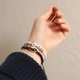 Парні браслети нерозлучники для двох закоханих Інь Янь чорний та білий - зображення 4