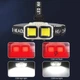 Фонарь налобный аккумуляторный Bailong HX-816S 2COB(white+red) с сенсорным датчиком влагозащита ЗУ Type-C - изображение 8