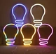 Настенный неоновый светильник ночник Лампочка Decoration Lamp (26х17 см, USB, 5 В, 3хАА, лампа) - Белая - изображение 4