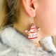 Серьги новогодние Снеговики (основание американский орех) - изображение 4