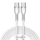 Кабель Baseus Cafule Series Metal Cable Type-C to Type-C 100W 1m CATJK-C02 White - изображение 1