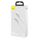 Кабель Baseus Cafule Series Metal Cable Type-C to Type-C 100W 1m CATJK-C02 White - изображение 4