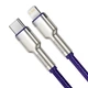 Кабель Baseus Cafule Series Metal Cable Type-C to Lightning PD 20W 1m CATLJK-A05 Purple - изображение 2