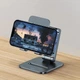 Настольная подставка для телефона и планшета Baseus Desktop Biaxial Foldable Metal Stand LUSZ000013 Grey - изображение 4