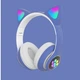 Навушники CAT з котячими вушками Bluetooth 400 мАг ( MP3/ FM ), JST-28-Blue - зображення 3