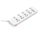 Мережевий фільтр-подовжувач ProLogix Premium PRSC4408W 4 розетки, 4 USB, вимикачі 2 м - зображення 1