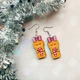 Сережки новорічні Пряник (основа американський горіх) - зображення 2