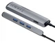 USB-хаб Baseus Mechanical Eye 6 в 1 Type-C to USB3.0х3 + HDMI + RJ45 + Type-C PD Ethernet Grey (CAHUB-J0G) - изображение 4