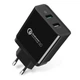 Зарядний пристрій Ugreen Qualcomm Quick charge 3.0 + 5V2.4A Dual USB (30914) - зображення 1