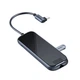 USB-хаб Baseus Multi-functional HUB Type-C to 3xUSB3.0+HD4K+RJ45+PD Deep gray (CAHUB-DZ0G) - зображення 2