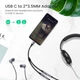 Адаптер Ugreen Перехідник-розгалужувач USB Type-C to 2x3.5mm 25CM Black (AV144) - зображення 14