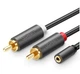 Переходник-разветвитель Ugreen 3.5mm F / 2RCA M аудио кабель 25CM (AV102) - изображение 10