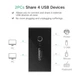 Коммутатор Ugreen Out USB 2.0 1.5М Switch Box 2 In 4 Black (US216) - изображение 8