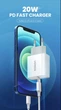 Быстрое зарядное устройство Ugreen Quick charge 4.0 PD 3.0 20W + Кабель Ugreen MFi USB-C to Lightning 1M «‎CD137» - изображение 12