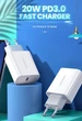 Зарядний пристрій Ugreen QC 4.0 PD 3.0 20W + Кабель Ugreen MFi USB-C to Lightning 1.5 м White (CD238) - зображення 6