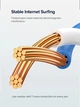 Патч корд Ugreen сетевой кабель 1000 Mбит\с Ethernet RJ45 Cat 6 плоский 5М Black (NW102) - изображение 13