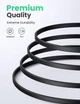 Патч корд UGREEN сетевой кабель 40 Гбит\с 2000 МГц Ethernet RJ45 Cat 8 плоский 2М Black (NW134) - изображение 14