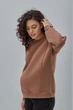 Базовый свитшот для беременных и кормящих oversize со скрытыми молниями M Kloya Юла Мама латте - изображение 4