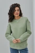Базовый свитшот для беременных и кормящих oversize со скрытыми молниями S Kloya Юла Мама Оливковый - изображение 1